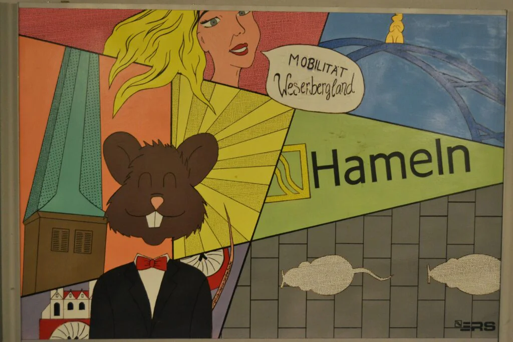 Ilustración del flautista de Hamelín