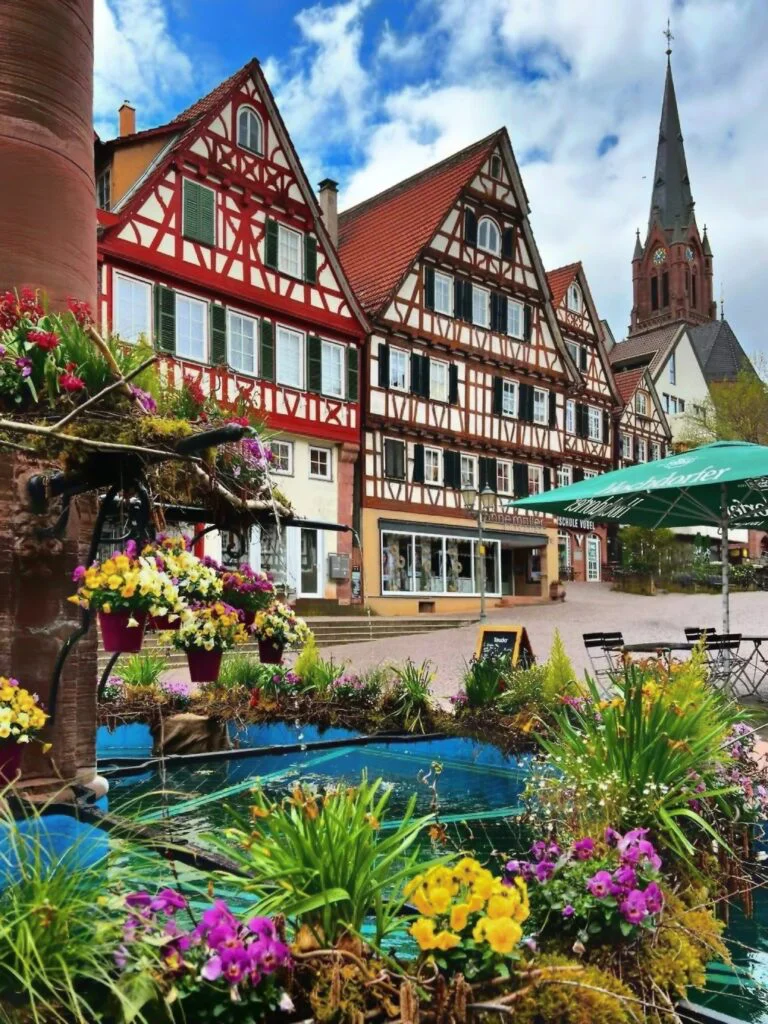 Calw ciudad natal Hermann Hesse Selva Negra con casas históricas